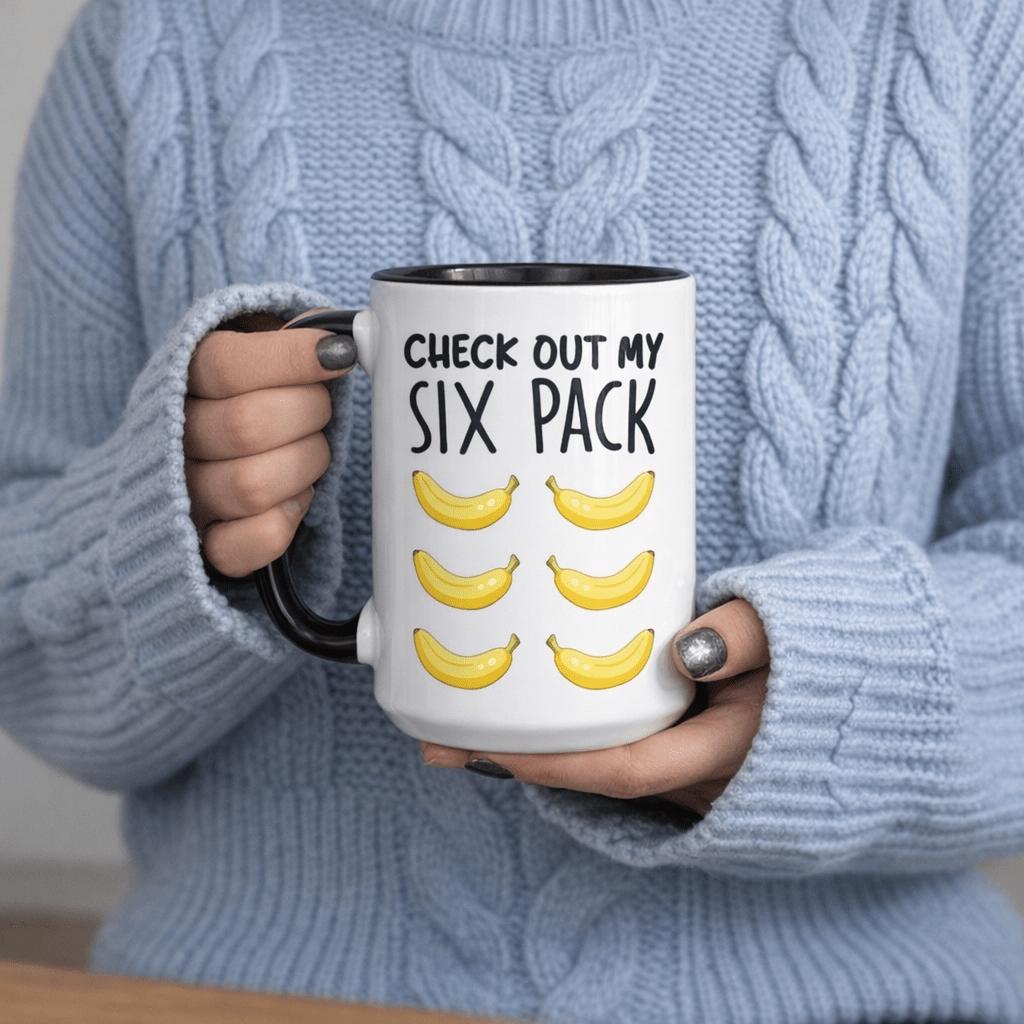 Tailorly Black Accent 11 oz Mug - banana