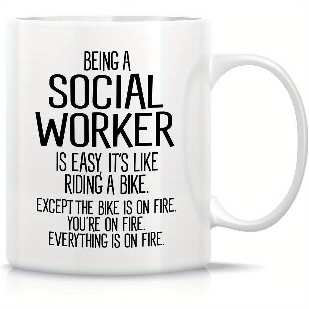 Tailorly White Ceramic 11 oz Mug - sarcasm motivation text