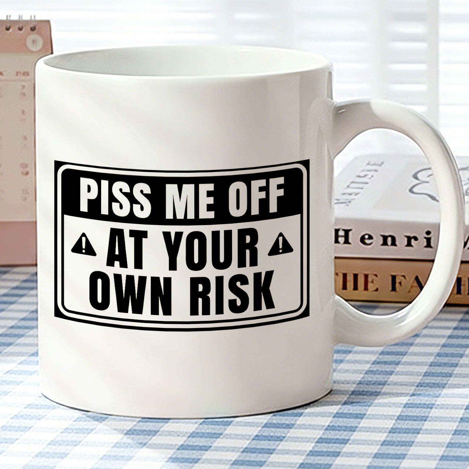 Tailorly White Ceramic 11 oz Mug - warning humor quotes