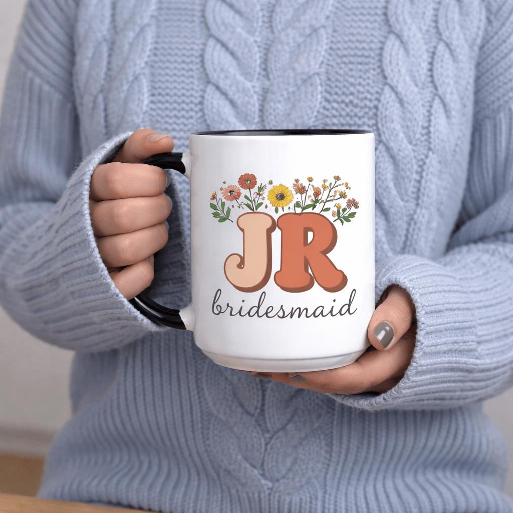 Tailorly Black Accent 11 oz Mug - floral accent