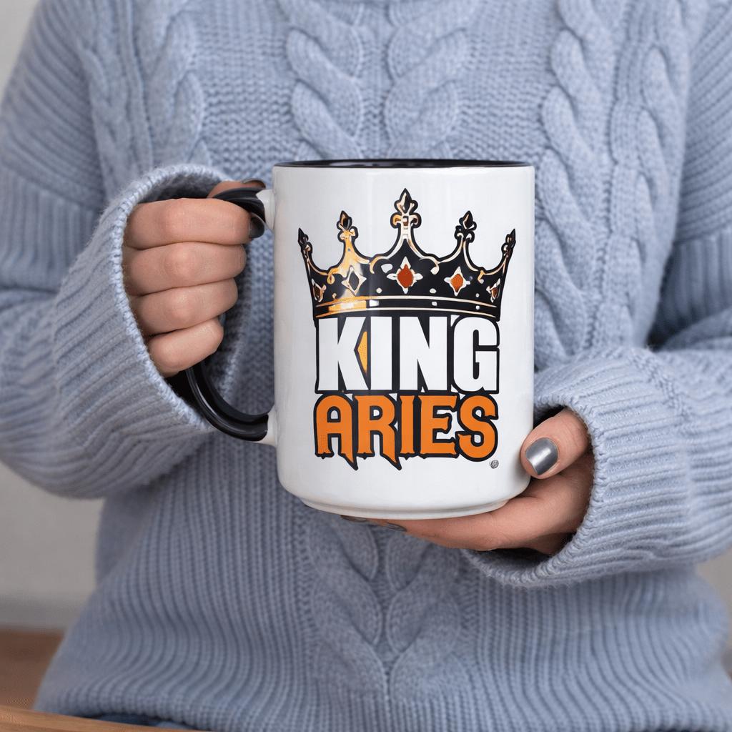 Tailorly Black Accent 11 oz Mug - aries zodiac symbol
