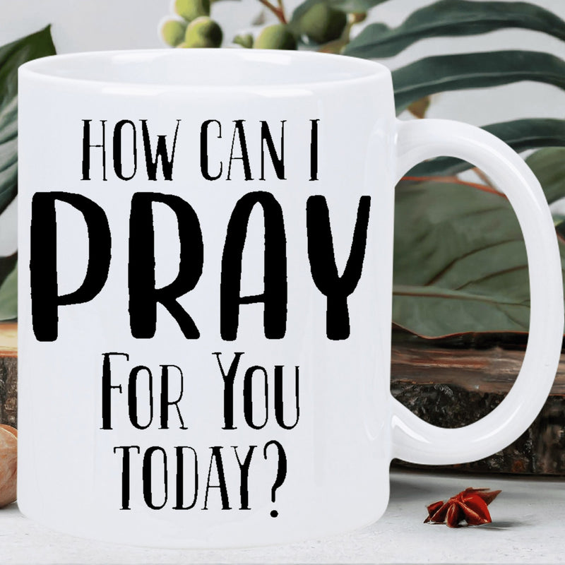 Tailorly White Ceramic 11 oz Mug - easter hop design with text "how can i"