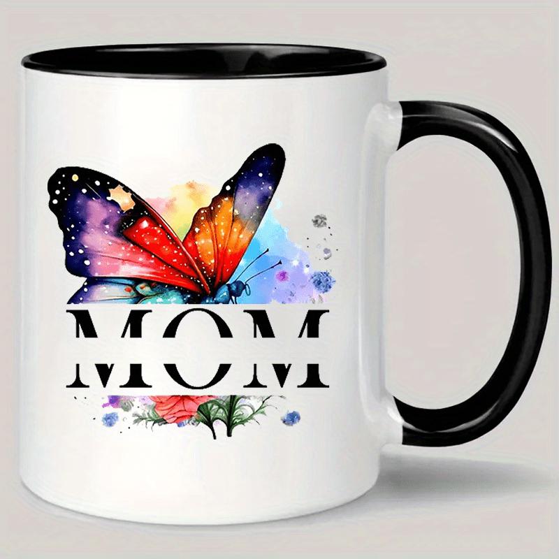Tailorly Black Accent 11 oz Mug - 1pc unique ceramic coffee mug for mom insulated reusable hand wash only durable ideal for mothers day birthday