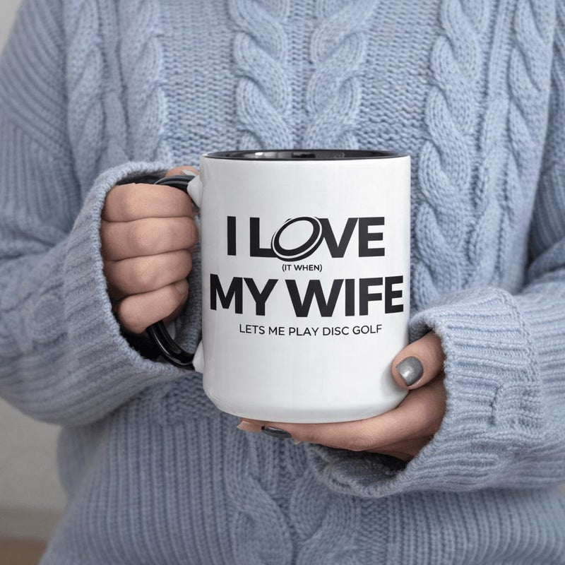 Tailorly Black Accent 11 oz Mug - it when lets me play disc 11oz printed ceramic mug 11oz printed ceramic mug premium ceramic mug ceramic dishwasher