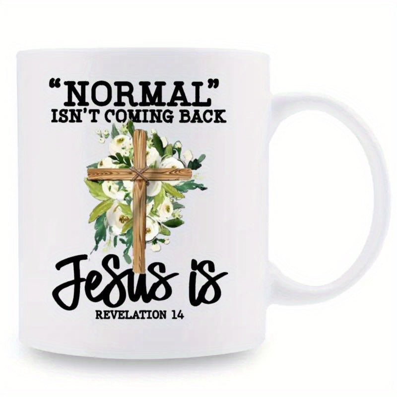 Tailorly White Ceramic 11 oz Mug - coming back jesus faith