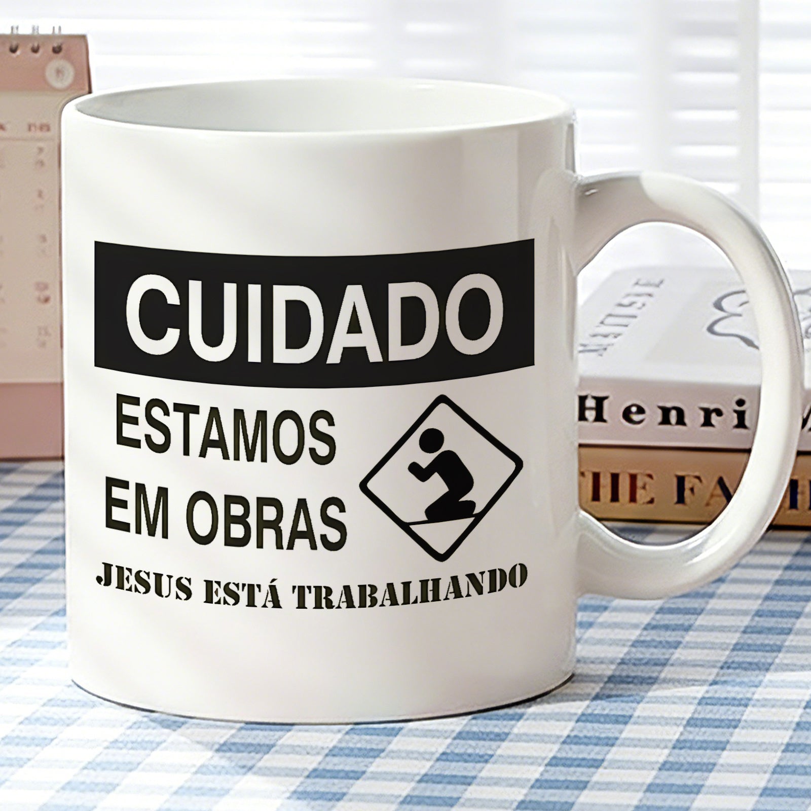Tailorly White Ceramic 11 oz Mug - funny christian gift text with religious and inspirational elements