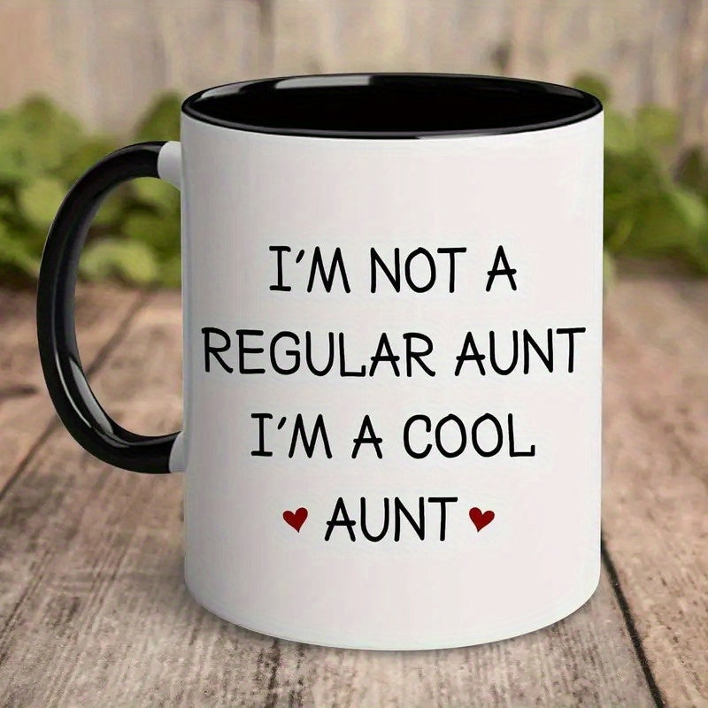 Tailorly Black Accent 11 oz Mug - not a regular aunt im a design perfect gift for awesome