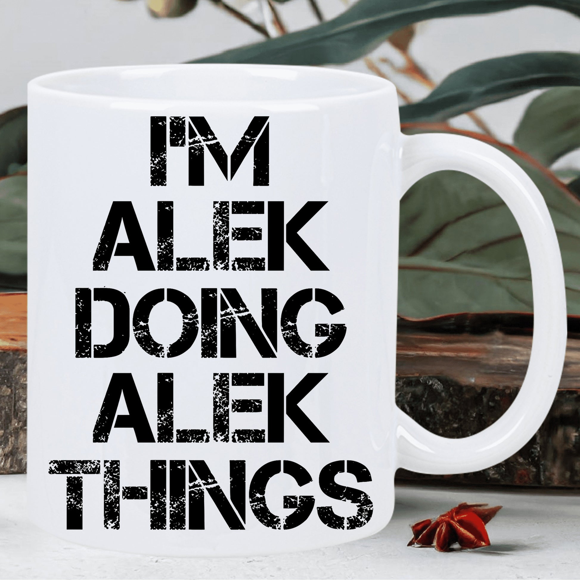 Tailorly White Ceramic 11 oz Mug - im doing things