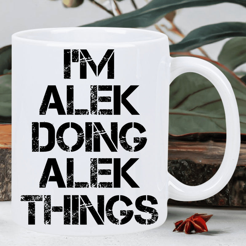 Tailorly White Ceramic 11 oz Mug - im doing things