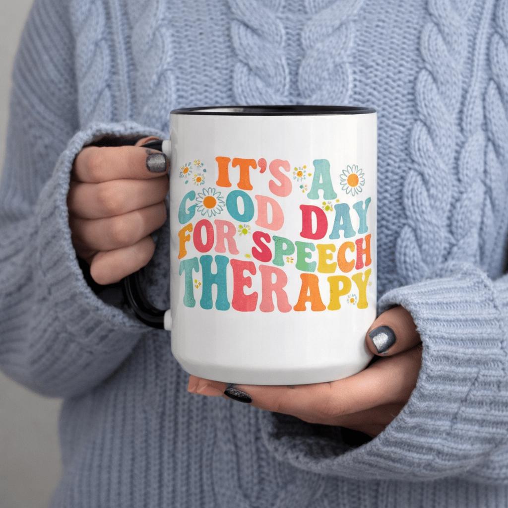 Tailorly Black Accent 11 oz Mug - retro groovy design