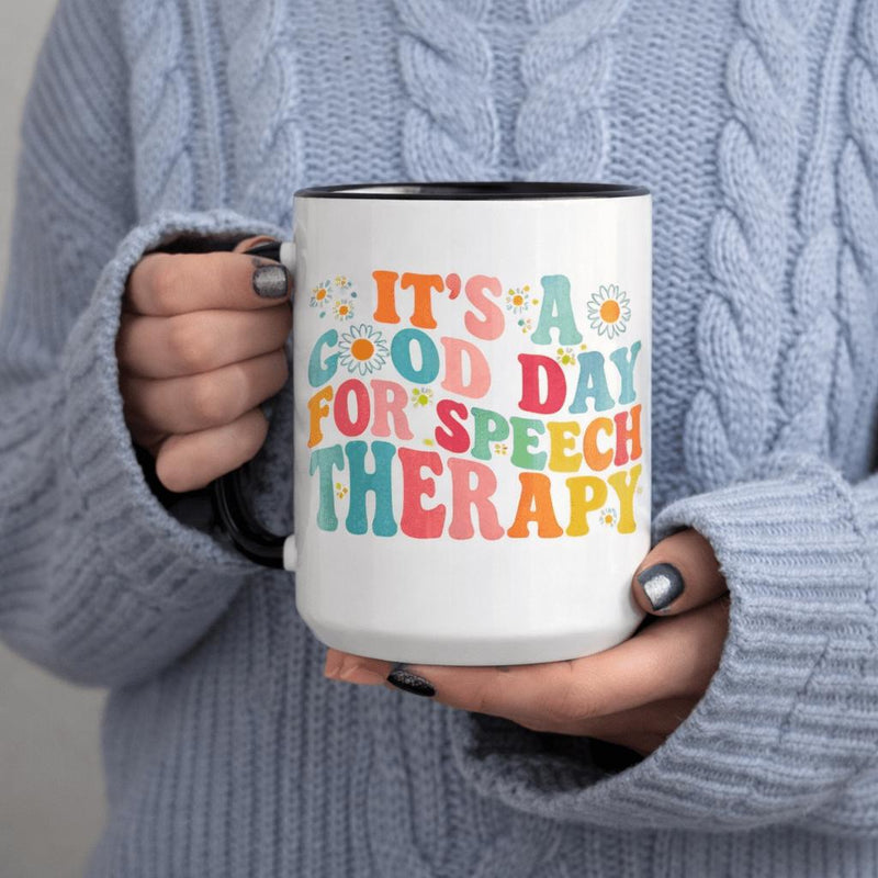 Tailorly Black Accent 11 oz Mug - retro groovy design