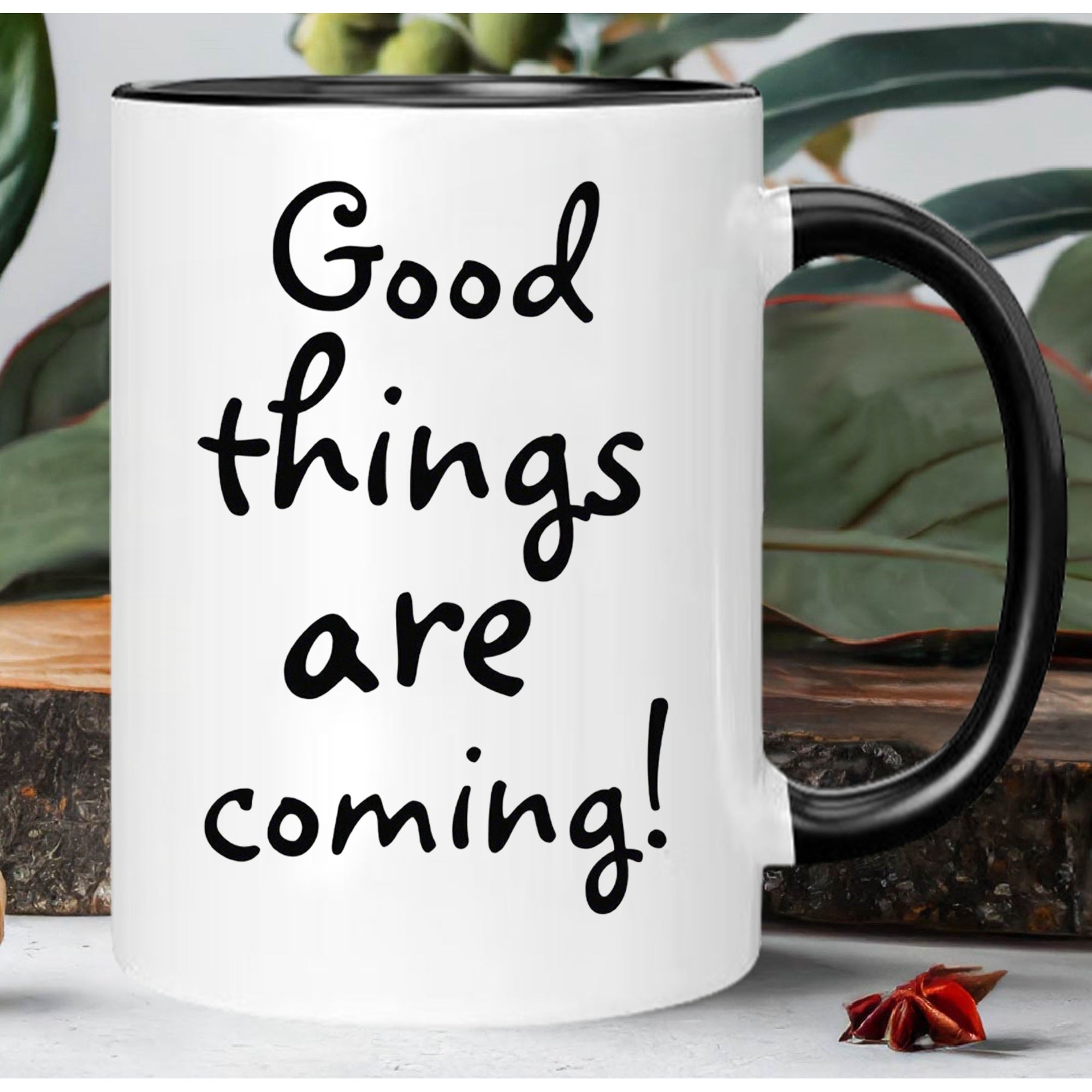 Tailorly Black Accent 11 oz Mug - motivational quote