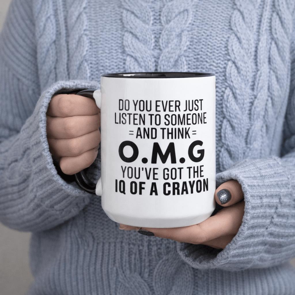 Tailorly Black Accent 11 oz Mug - you level of a crayon this 11oz ceramic mug features a its handmade reusable and dishwasher