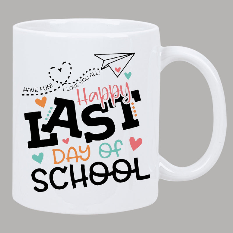 Tailorly White Ceramic 11 oz Mug - colorful doodles