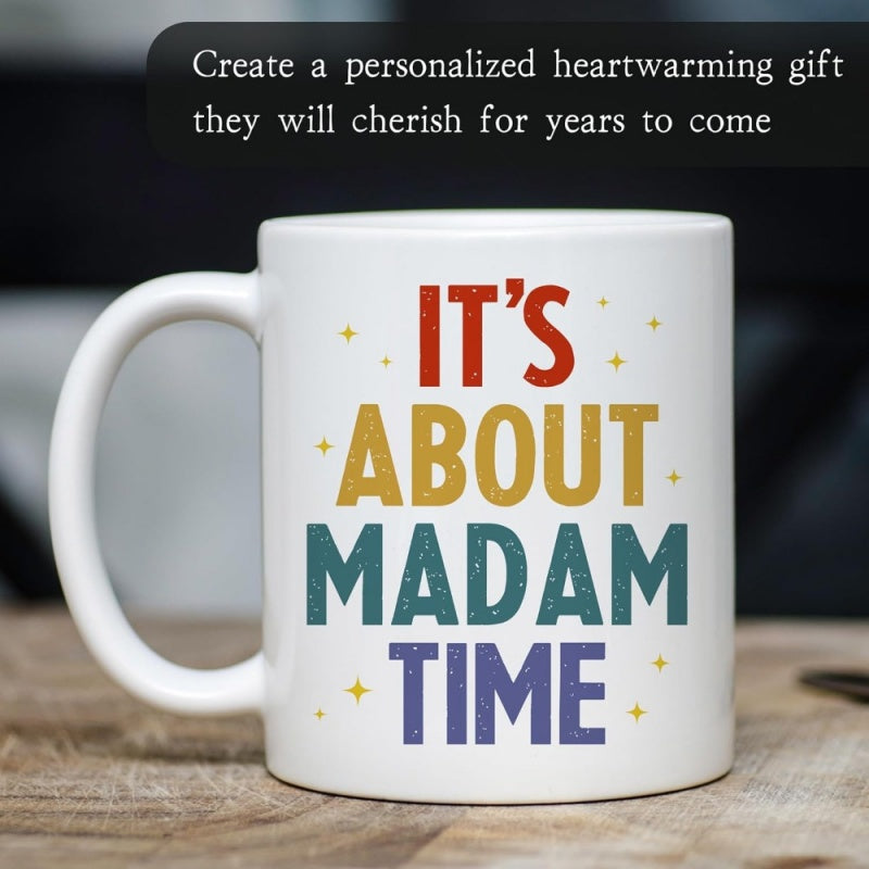 Tailorly White Ceramic 11 oz Mug - 1pc its about mug colorful gift for women supporters design with stars ceramic material_d83f908873df47febba09ecf56161ddc