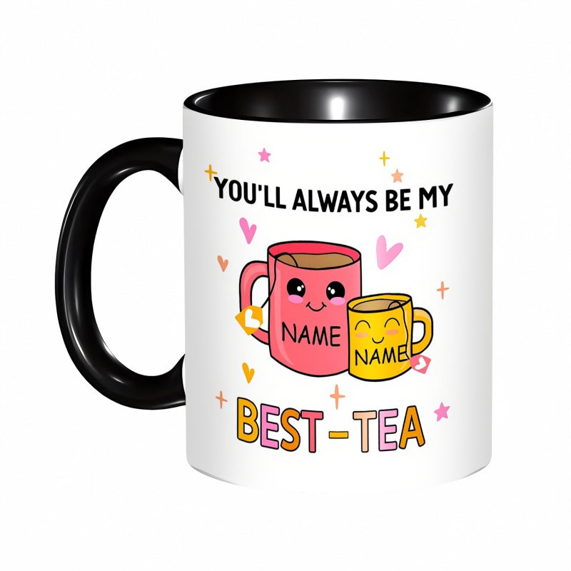 Tailorly Black Accent 11 oz Mug - coffee mug with text "you'll be my for this"