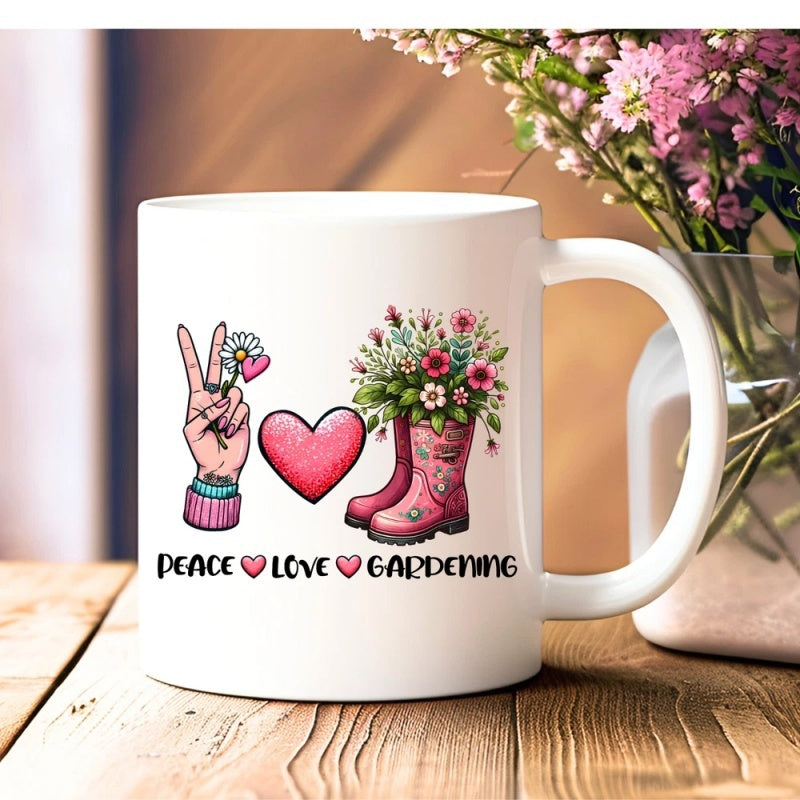 Tailorly White Ceramic 11 oz Mug - love dirt quote
