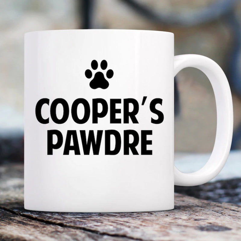 Tailorly White Ceramic 11 oz Mug - dog dad text