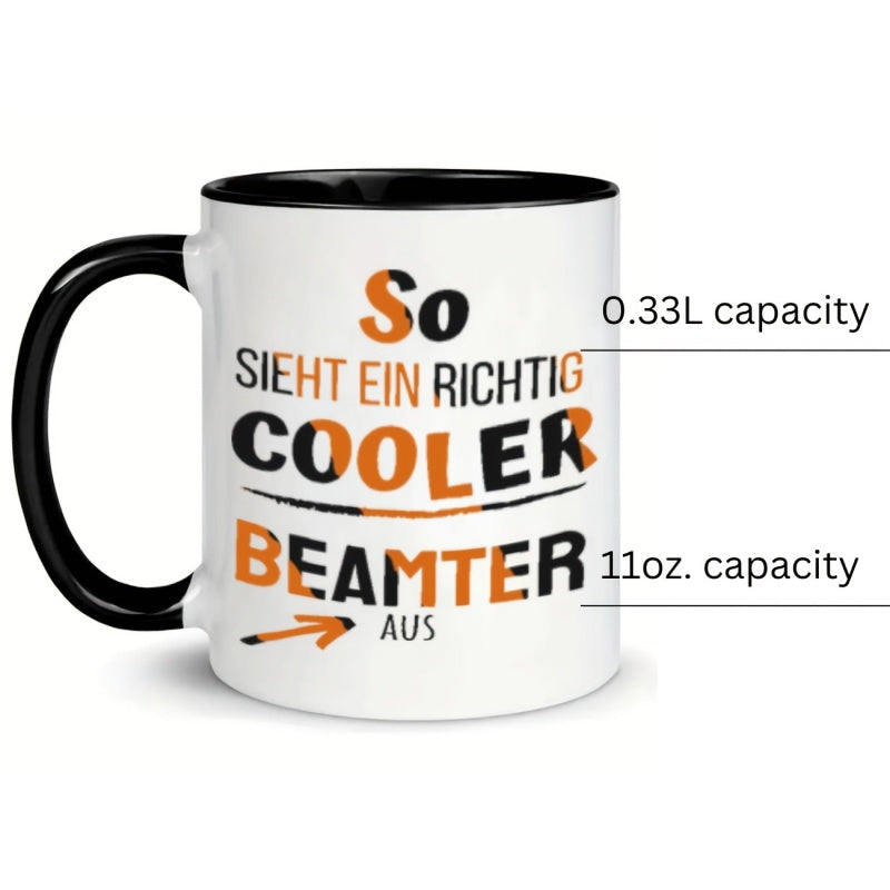 Tailorly Black Accent 11 oz Mug - 1pc creative coffee mug beamter elegant ceramic mug with coffee tea cup for hot drinks 11oz coffee maker suitable for
