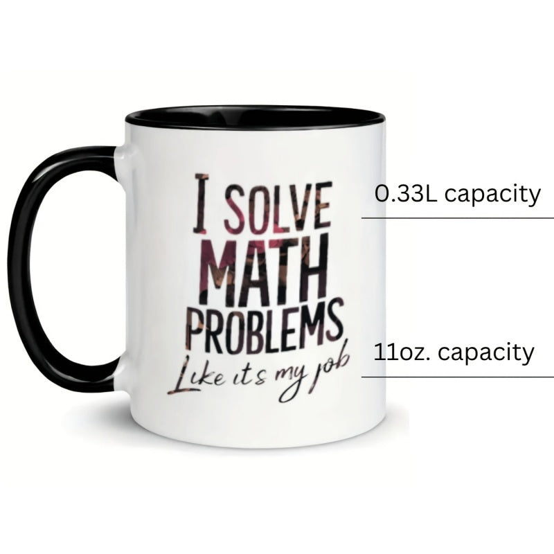 Tailorly Black Accent 11 oz Mug - math humorous text or design related to math