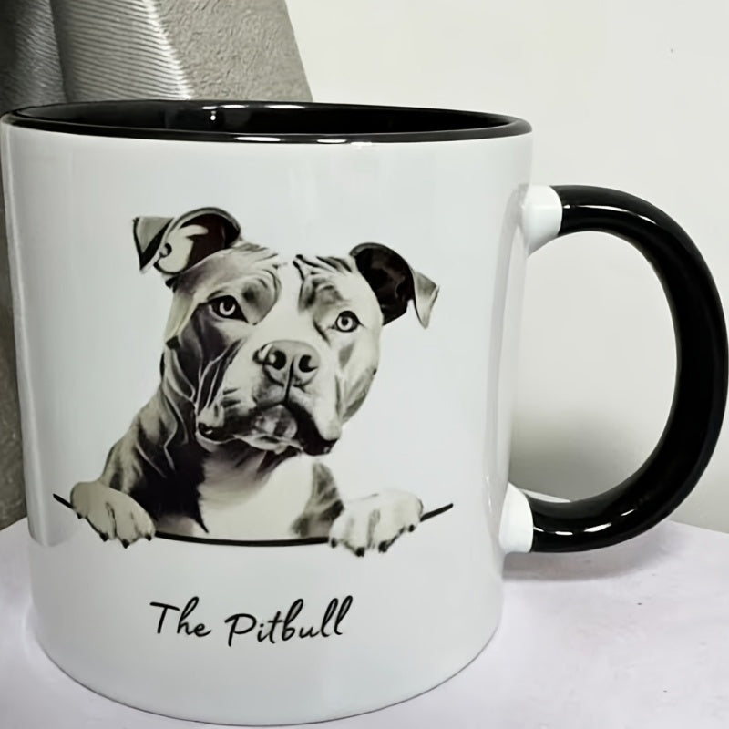 Tailorly Black Accent 11 oz Mug - pitbull