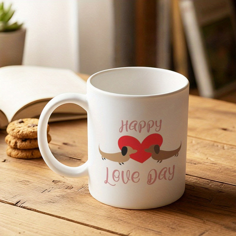 Tailorly White Ceramic 11 oz Mug - 1pc office workers gift creative coffee mugcute ceramic mug home use afternoon tea office drinks latte coffee shops