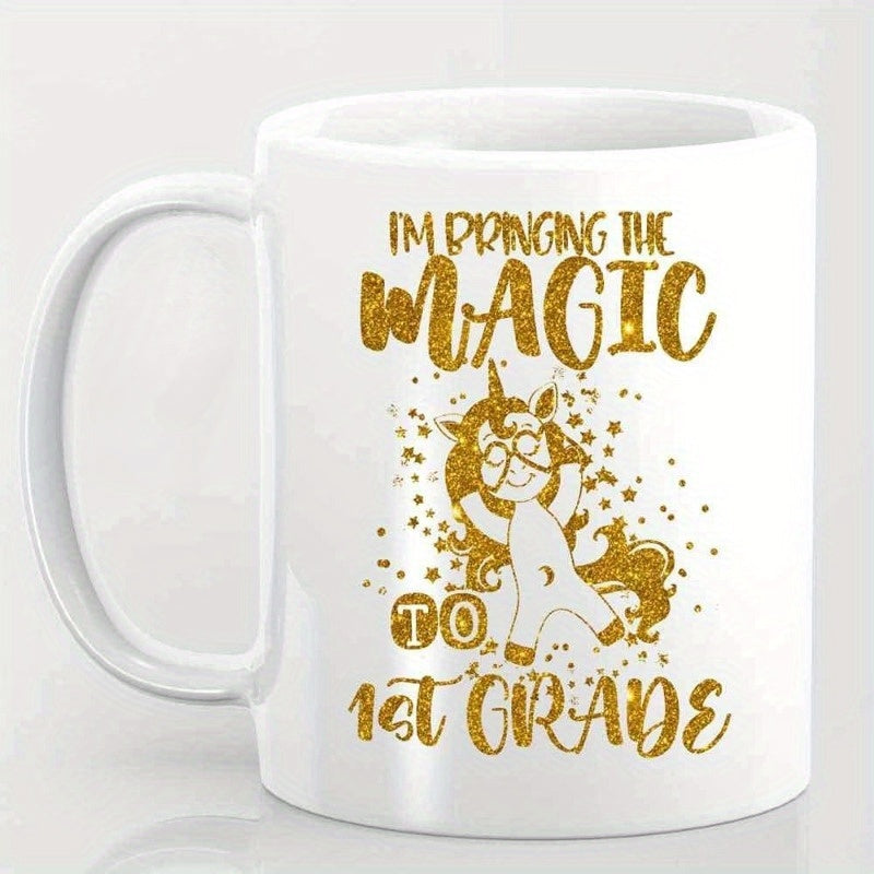 Tailorly White Ceramic 11 oz Mug - im bringing to 1st grade kids