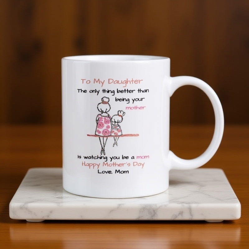 Tailorly White Ceramic 11 oz Mug - coffee tea cup mug ceramic graphic design reusable ideal for mothers day giftcreative coff