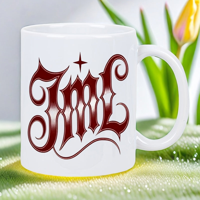 Tailorly White Ceramic 11 oz Mug - 1pc sports enthusiasts office workers giftbold stylish any occasion ceramic printed novelty mug dishwasher safe