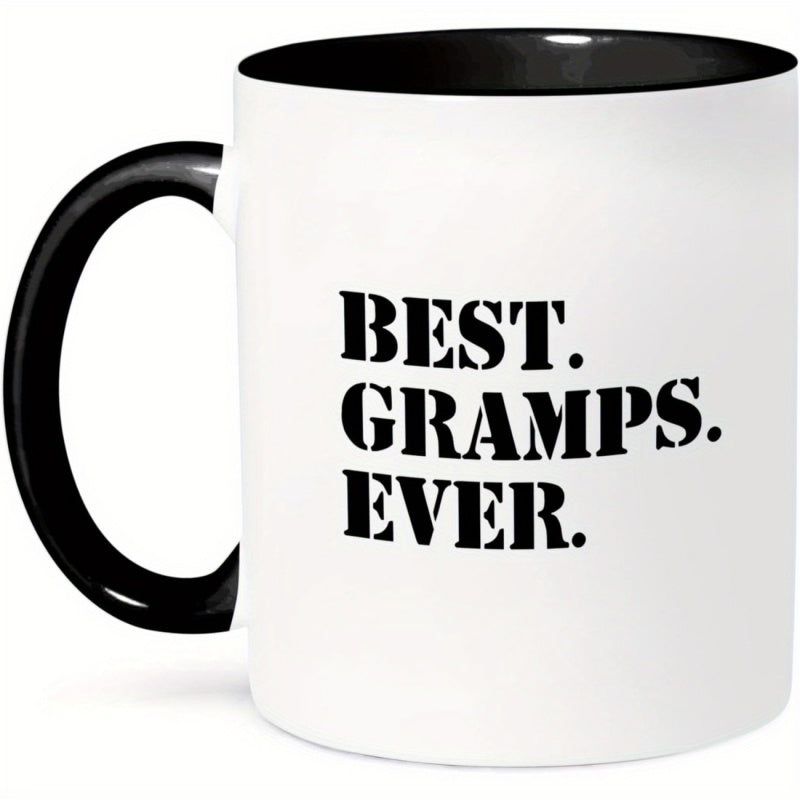 Tailorly Black Accent 11 oz Mug - best ever gifts for grandfathers granddad grandpa nicknames black text family gifts