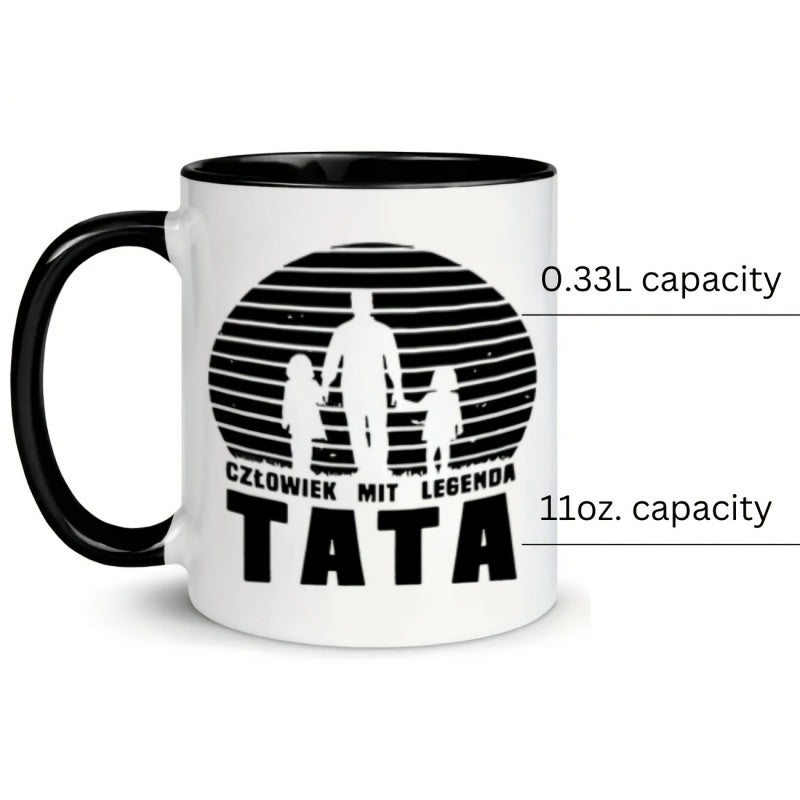 Tailorly Black Accent 11 oz Mug - figure 11oz hot drink cup suitable for restaurants