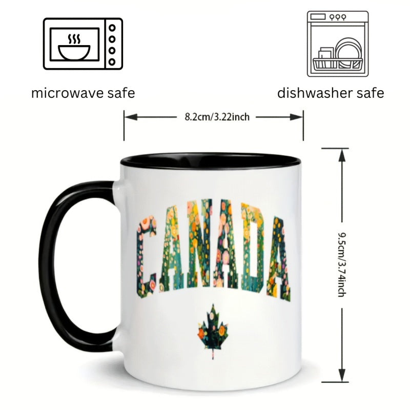 Tailorly Black Accent 11 oz Mug - mr golfs golf character canada leaf elegant