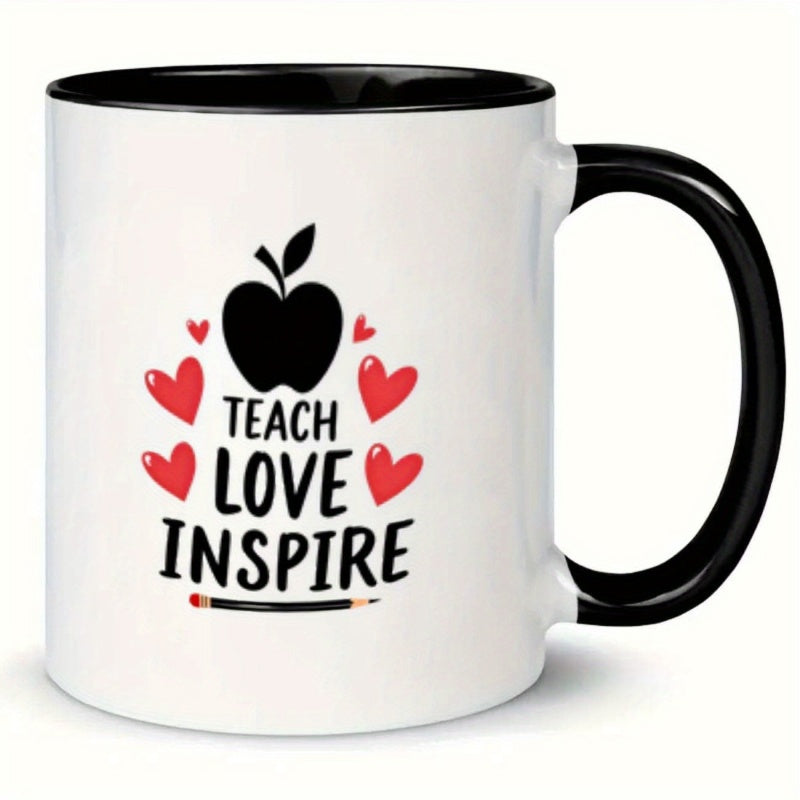 Tailorly Black Accent 11 oz Mug - mr golfs golf character with lettering and hearts