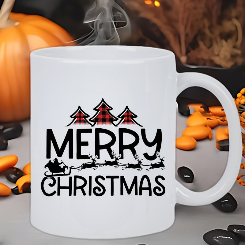 Tailorly White Ceramic 11 oz Mug - 1pc themed ceramic mug cute cup tea cup soup cup hand wash only insulated for hot drinks gift for collectible for