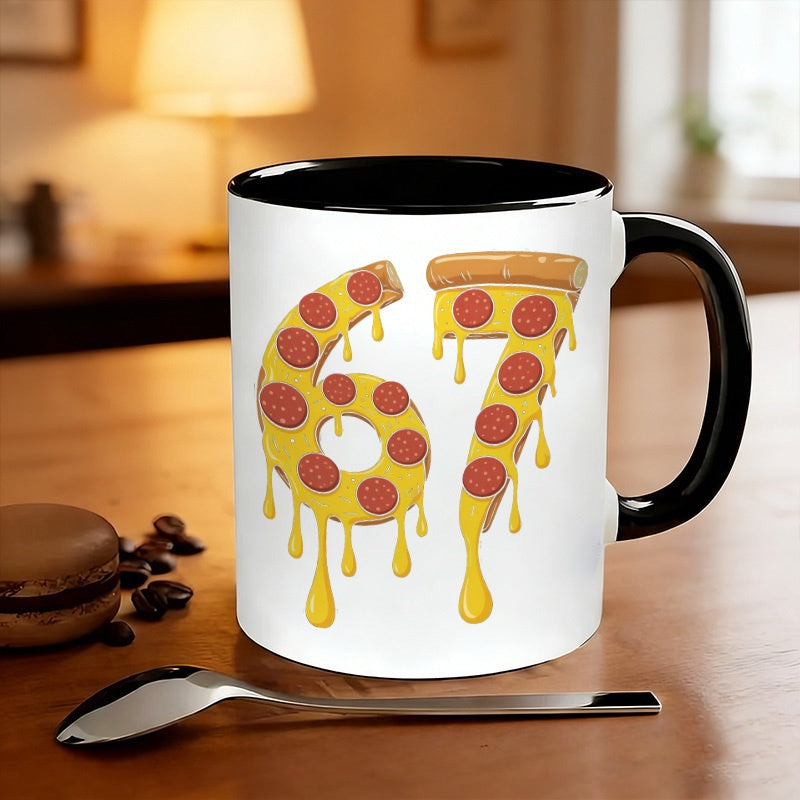 Tailorly Black Accent 11 oz Mug - 67 made of ceramic with a double sided design