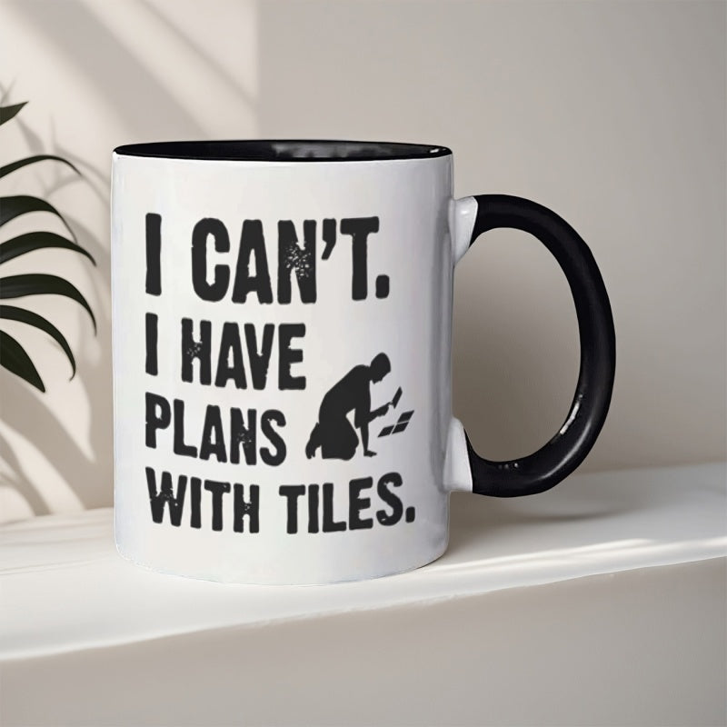 Tailorly Black Accent 11 oz Mug - humorous text or design related to office home or golf events