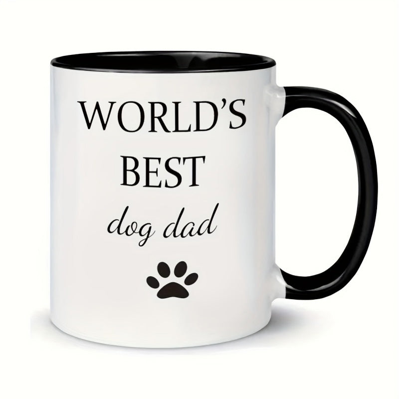 Tailorly Black Accent 11 oz Mug - dog paw print