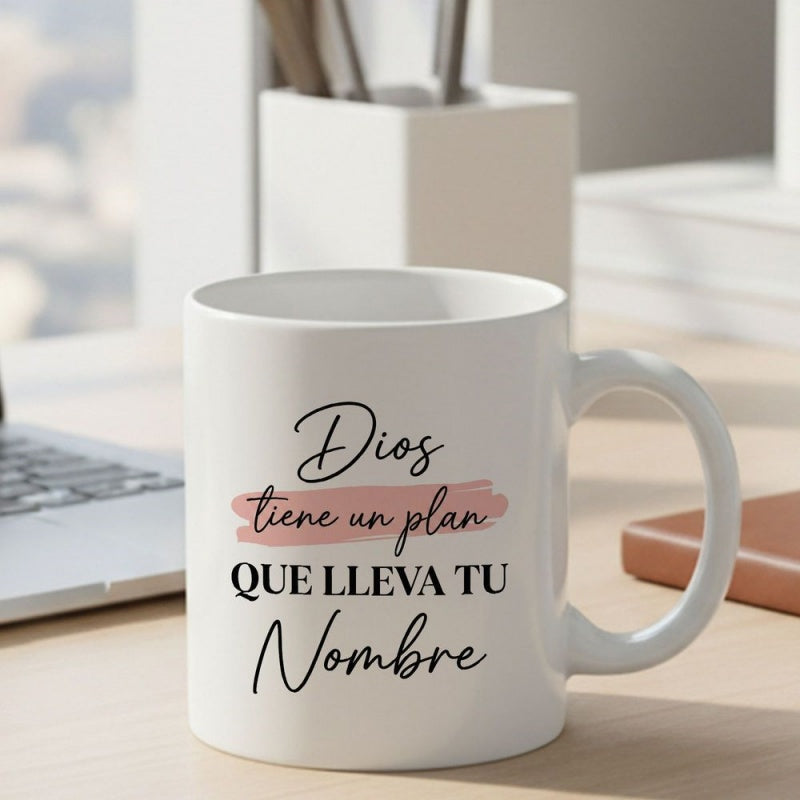 Tailorly White Ceramic 11 oz Mug - spanish quote for faith lovers