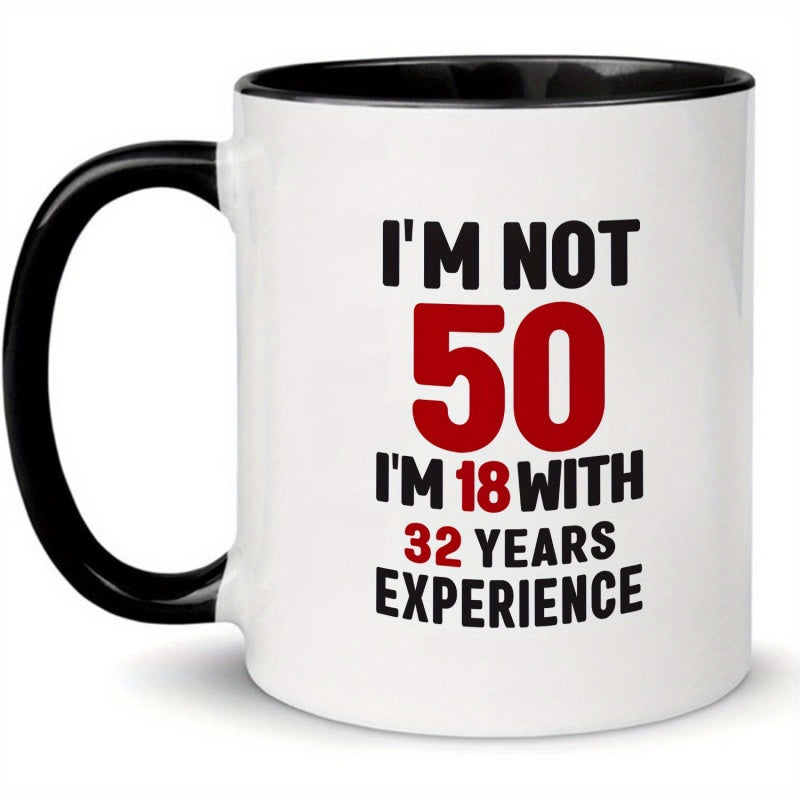 Tailorly Black Accent 11 oz Mug - i may not be 50 but i have 32 years of