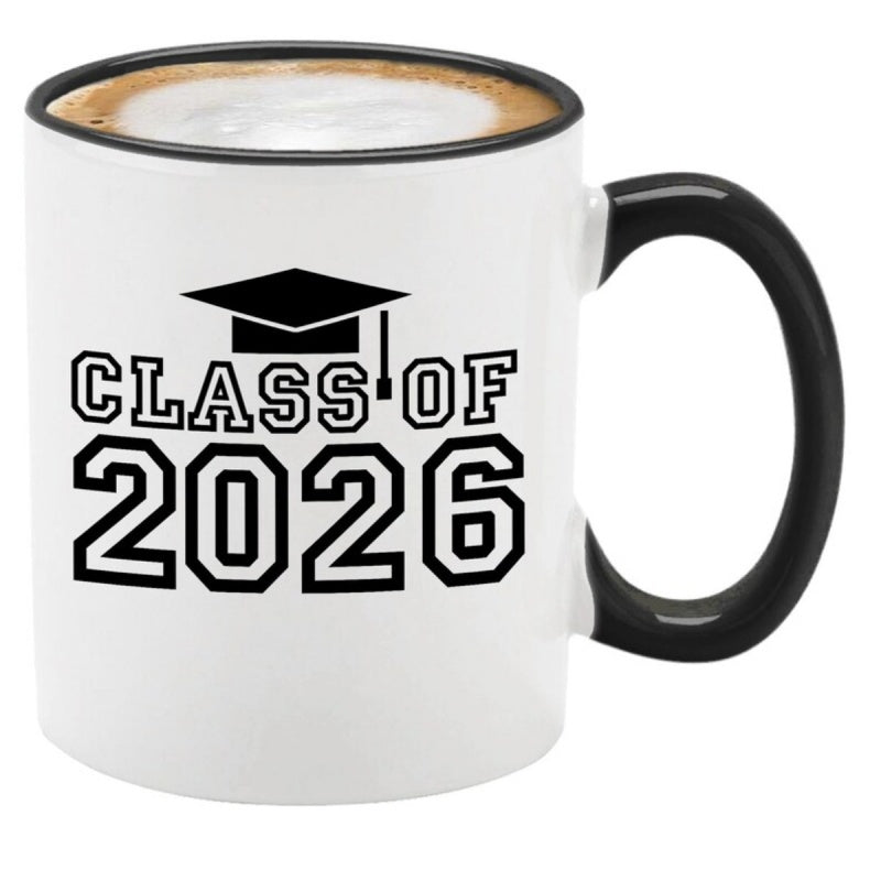 Tailorly Black Accent 11 oz Mug - 1pc themed items1 count 11oz senior 2026 ceramic coffee mug funny coffee mug double sided printing birthday