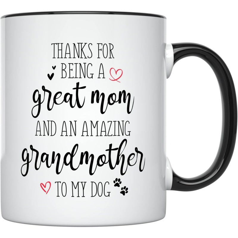 Tailorly Black Accent 11 oz Mug - 1pc designs ever mug 11oz coffee cup suitable for moms grandma mug black handle coffee travel mug espresso