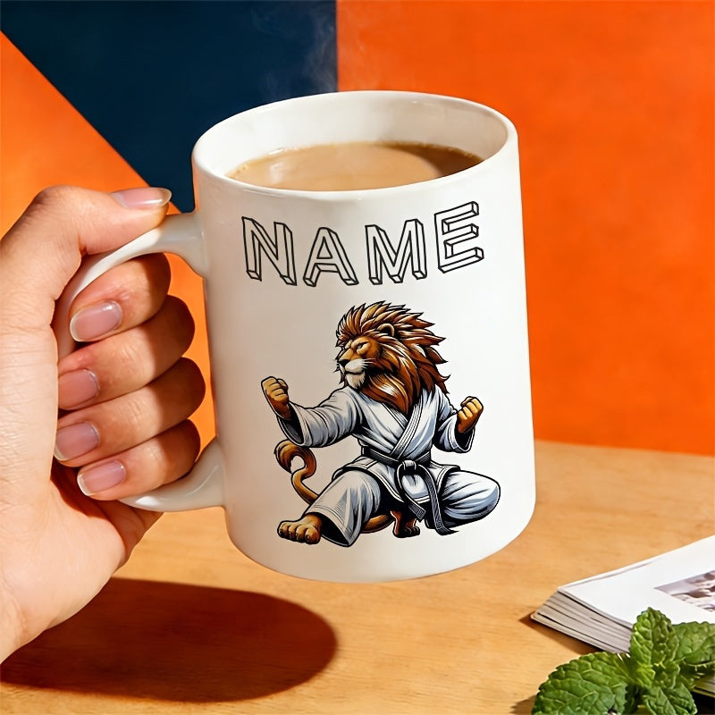 Tailorly White Ceramic 11 oz Mug - taekwondo