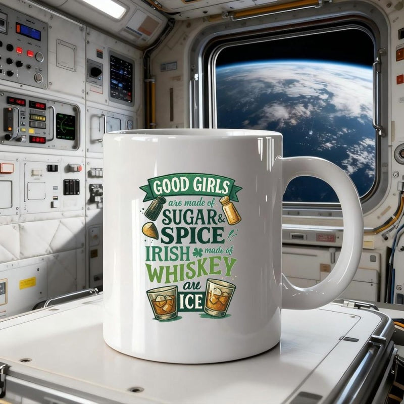 Tailorly White Ceramic 11 oz Mug - humorous irish whiskey quote