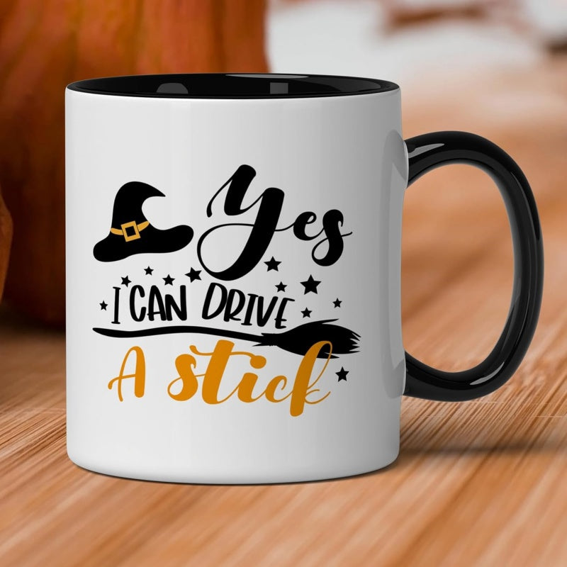 Tailorly Black Accent 11 oz Mug - humorous sarcastic halloween witches text