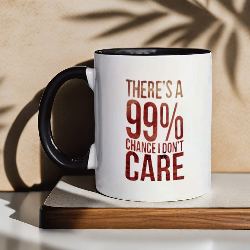 Tailorly Black Accent 11 oz Mug - 1pc themed items 99 care mug 11 ounce holiday gift for restaurants and businesses birthday gift christmas gift