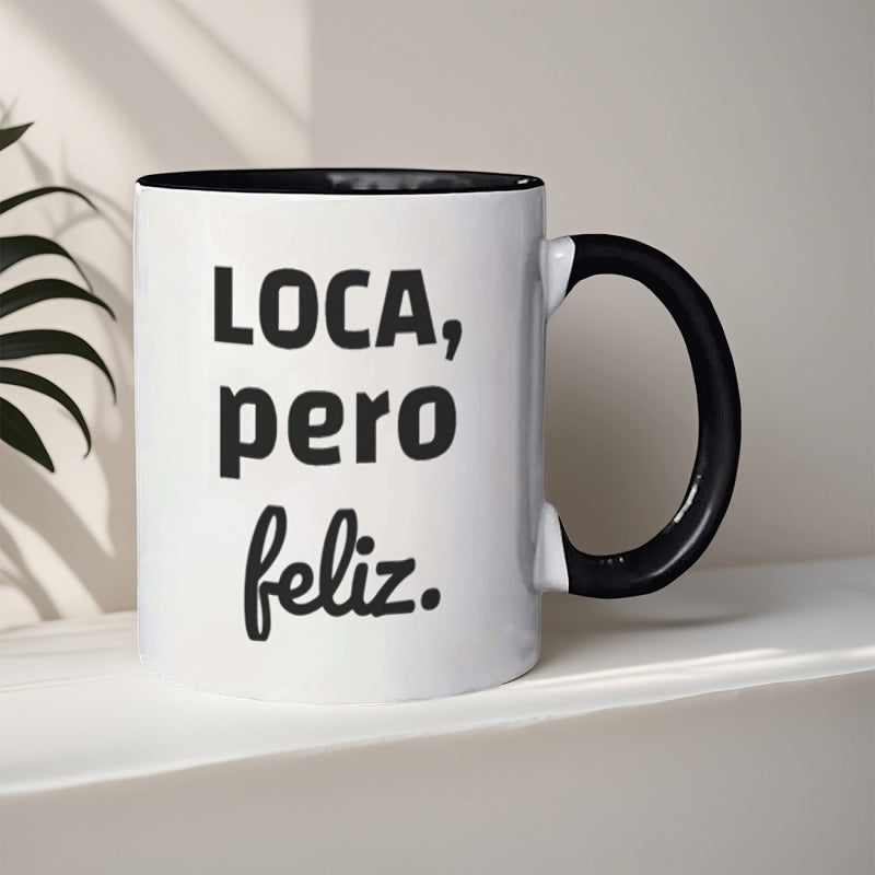 Tailorly Black Accent 11 oz Mug - funny spanish humor text
