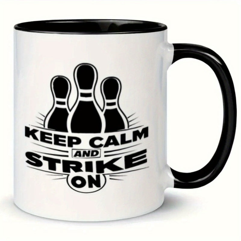 Tailorly Black Accent 11 oz Mug - bowling themed with slogan "o_5694e166132e4474b33e8da747e231d2"