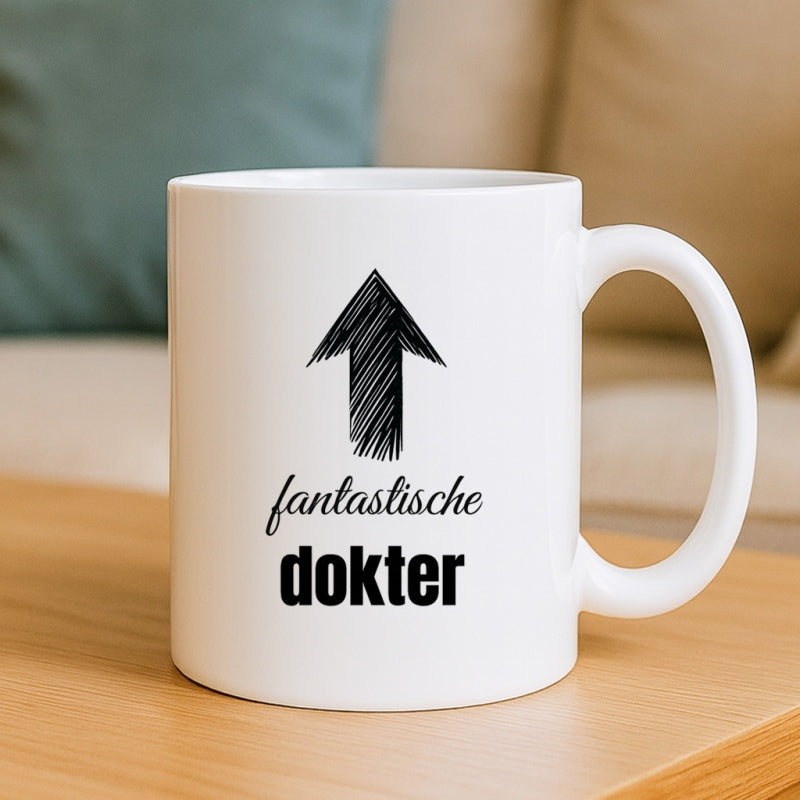 Tailorly White Ceramic 11 oz Mug - dutch text