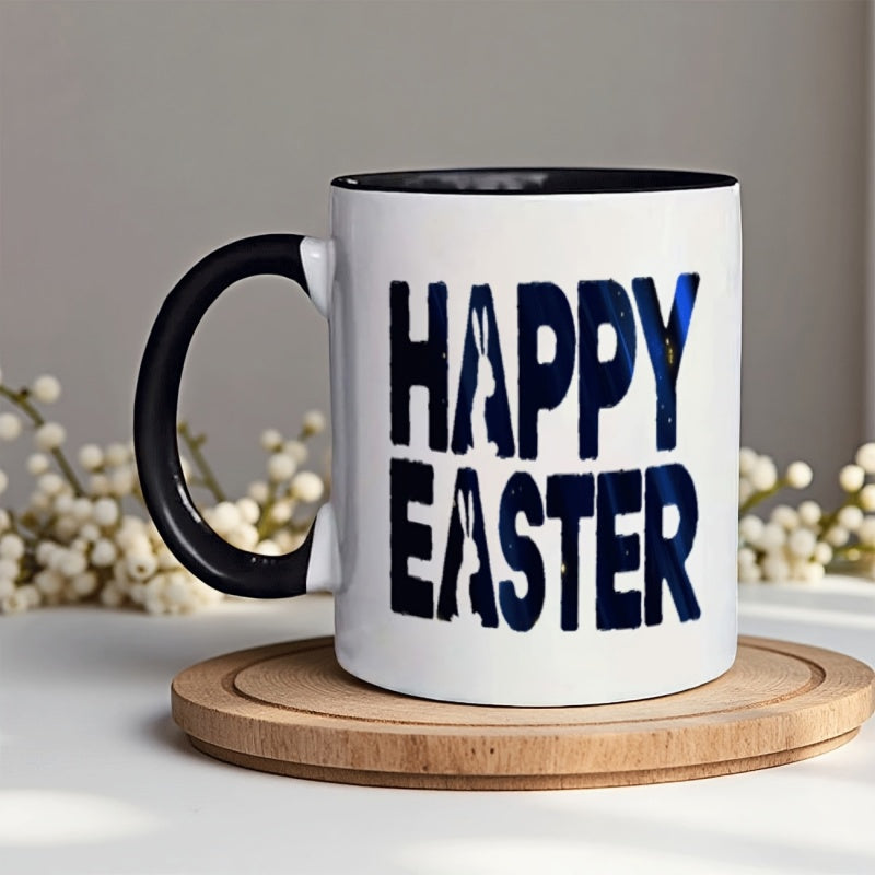 Tailorly Black Accent 11 oz Mug - bunny ears