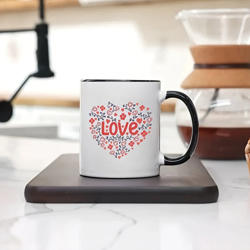 Tailorly Black Accent 11 oz Mug - happy valentines day text